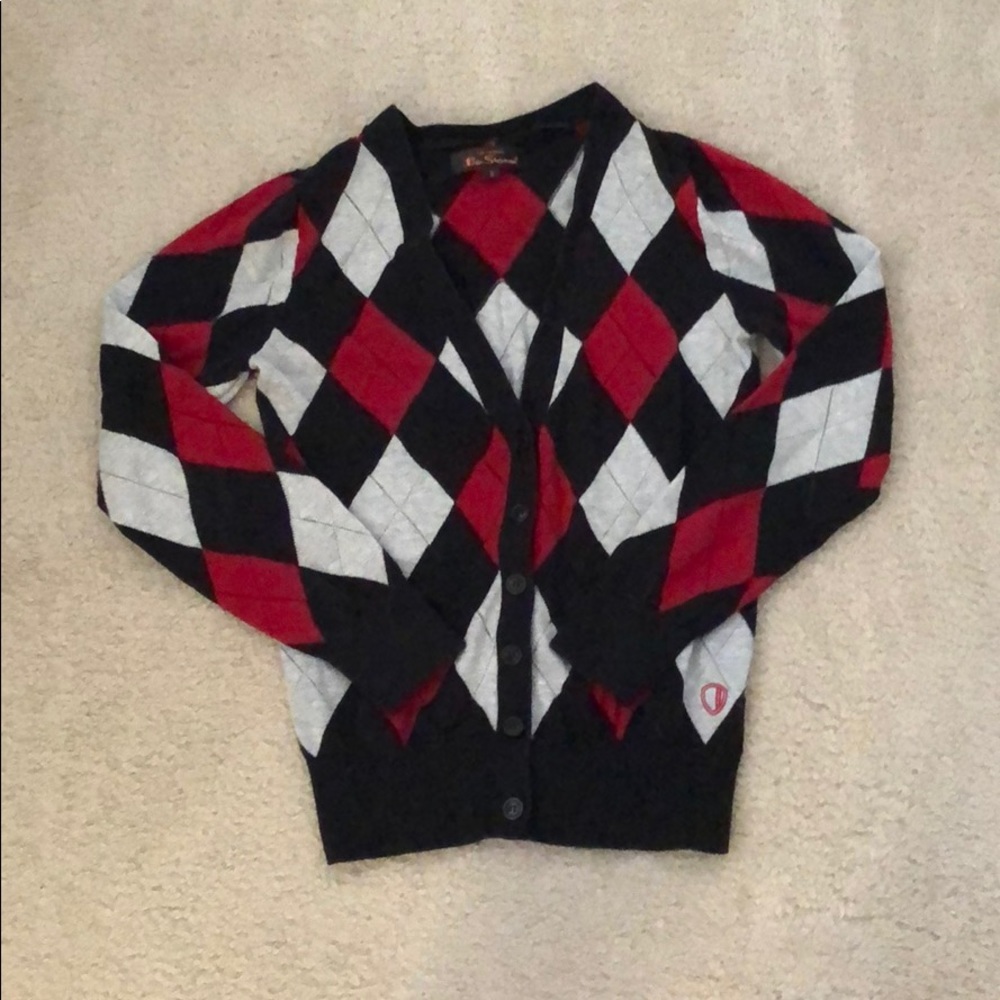 Ben Sherman Argyle Cardigan Sweater